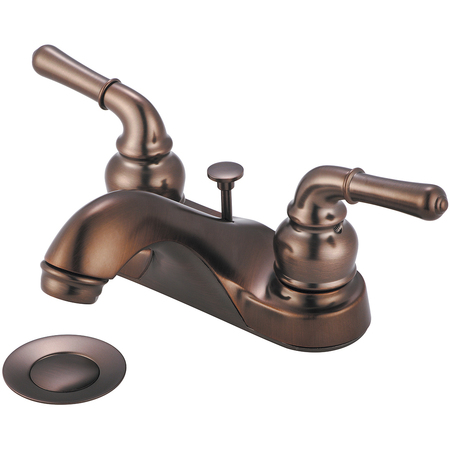 OLYMPIA FAUCETS Two Handle Bathroom Faucet, NPSM, Centerset, Oil Rubbed Bronze, Weight: 2.9 L-7240-ORB